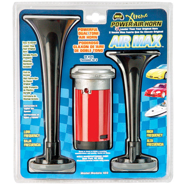 Wolo Air Max Dual Tone Air Horn - Black