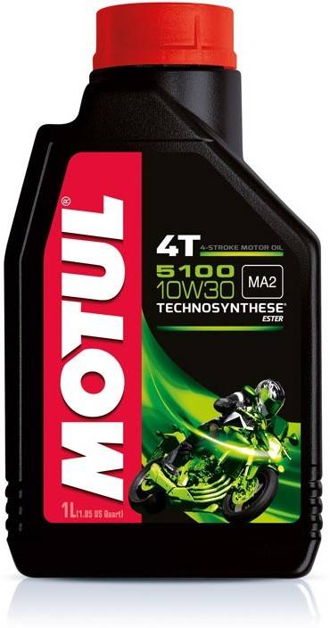 Motul 5100 Synthetic Blend 4T 10W30 Ester Motor Oil - 1 Liter