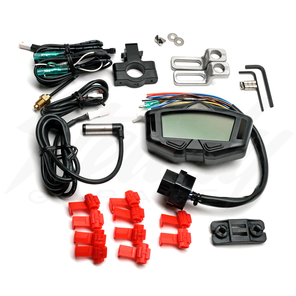 Koso DB-03R Universal Mini Digital Speedometer Gauge Kit – Steady Garage