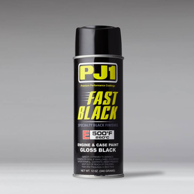 PJ1 FAST BLACK ENGINE AND CASE PAINT 500F - GLOSS BLACK - 12oz