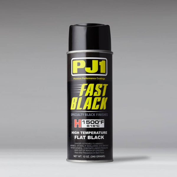 PJ1 FAST BLACK HIGH TEMPERATURE EXHAUST PAINT 1,500F - FLAT BLACK 12oz