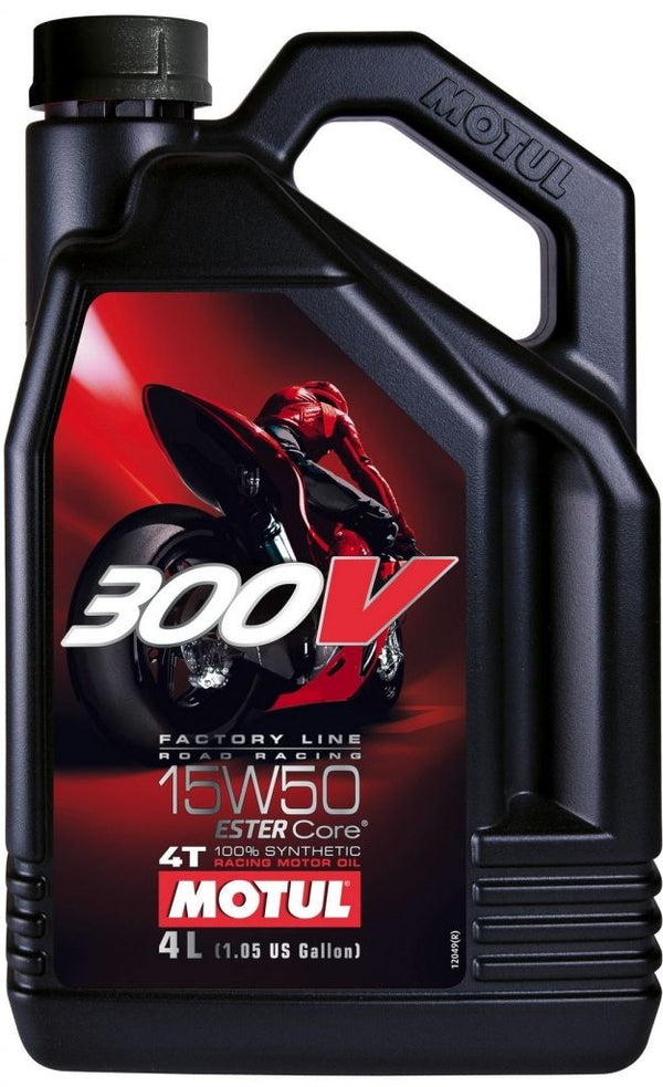 Motul 300V Factory Line 100% Synthetic 4T 10W40 Ester Motor Oil - 4 Liter