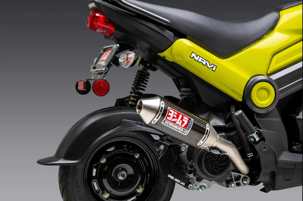 Yoshimura Race Mini RS-2 Works Finish Stainless Full System with Carbon Muffler- Honda Navi 110 (2022+)