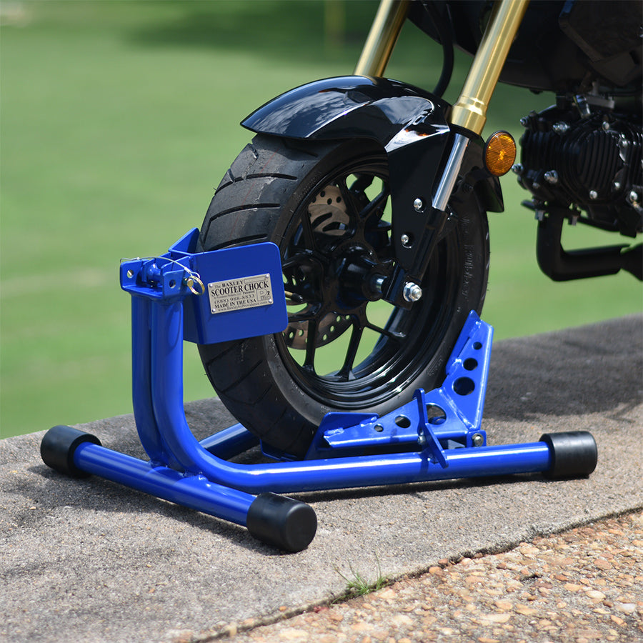 Motorbike Dolly Mover With Wheel Chock ConStands Smart-Mover Max 450 Kg Galvanized - Blue