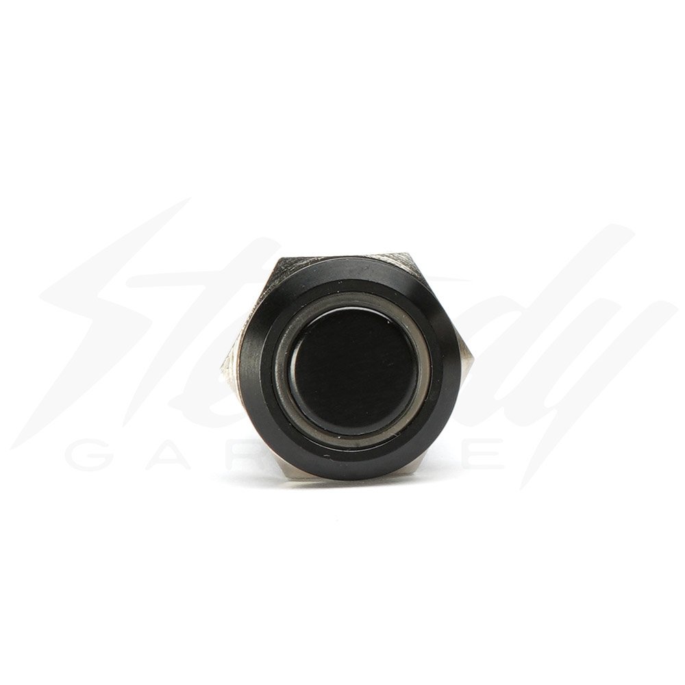 Black Universal LED Halo Push Button (Locking)