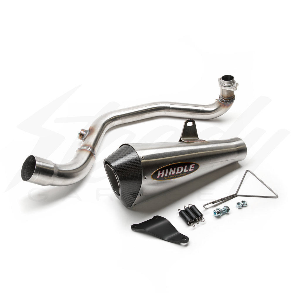Hindle Stainless EVO Megaphone Full Exhaust System with Carbon Tip - Honda Grom 125 (2014-2016)