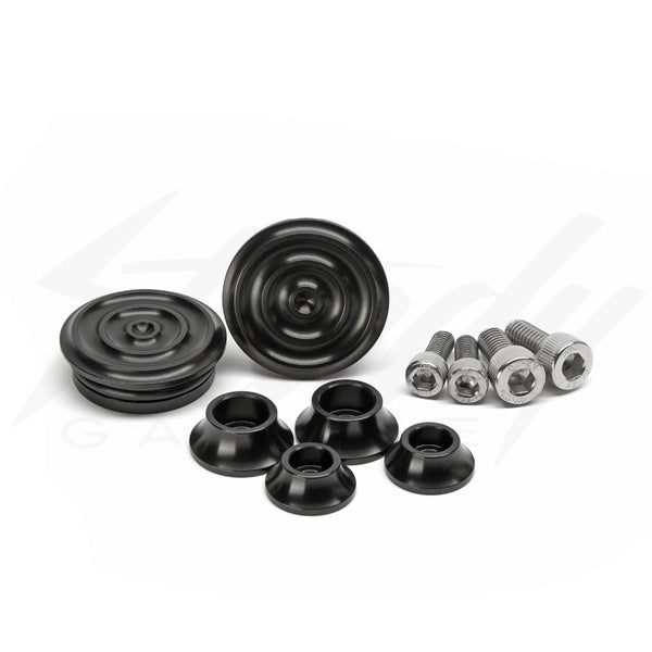 Chimera Engineering Frame Caps and Shock Washers - Honda Rebel 250/300/500, Honda SCL500 - Black