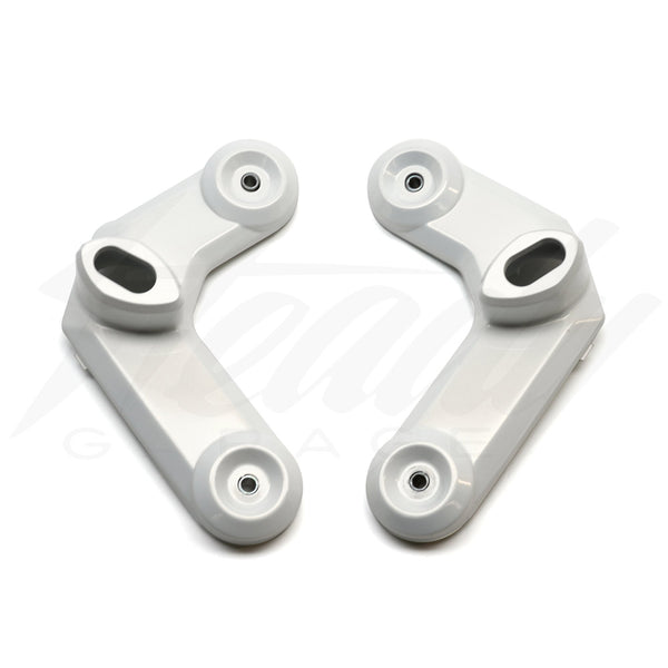 OEM US Himalaya Pearl White Front Signal Boomerang Brackets 2014-2015 Honda Grom 125