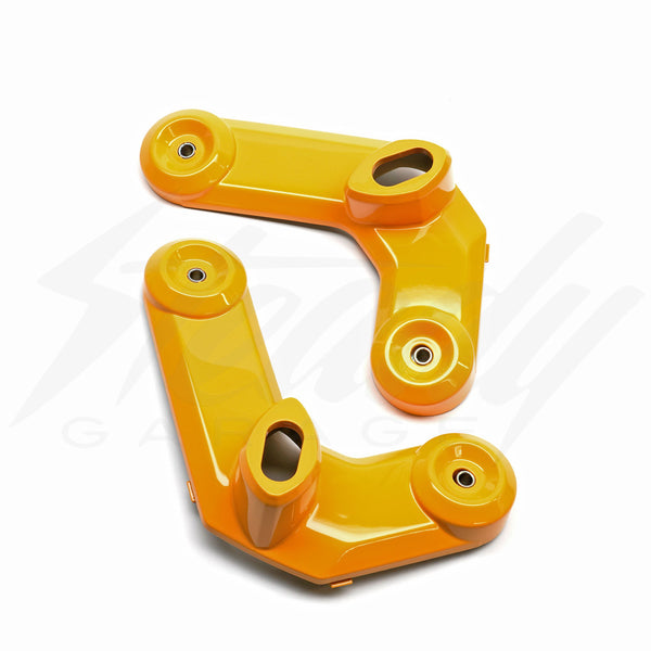 OEM US Marigold Yellow Front Signal Boomerang Brackets 2014-2015 Honda Grom 125