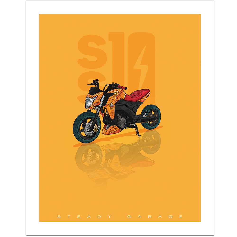 SS10 Steady Garage Z125pro Poster Print. 16x20in printed on matte