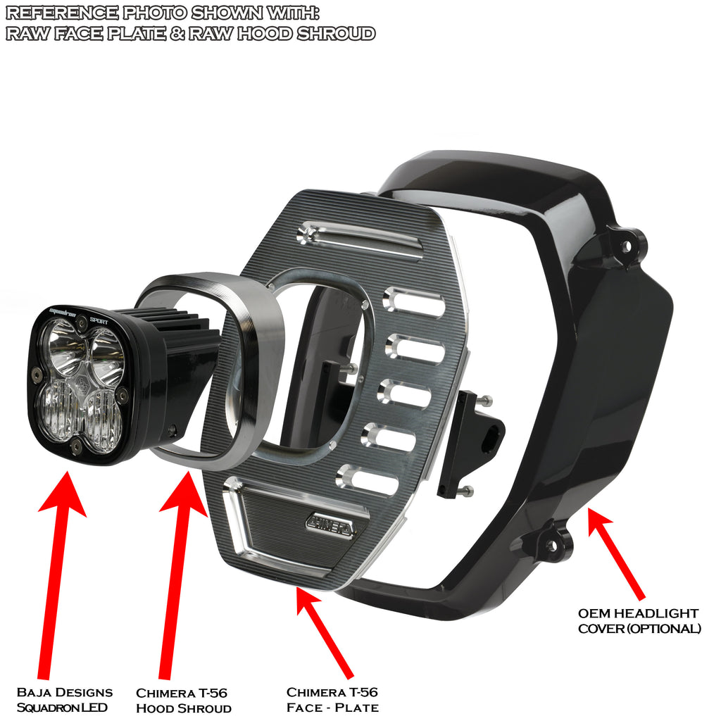 Chimera T-56 Baja Squadron Headlight Conversion Kit for Honda Grom 125 (2022-2024)