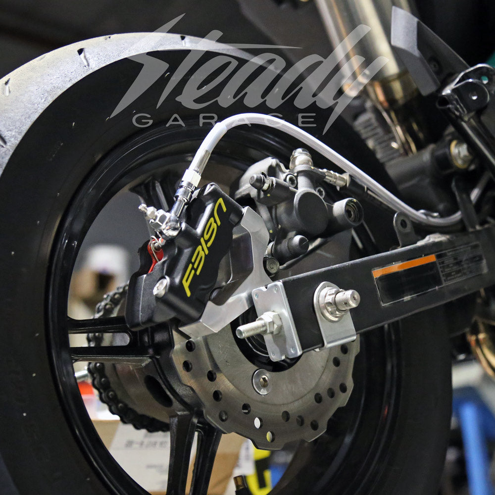 Chimera Stunter Rear Dual Caliper Bracket Set Up for Kawasaki Z125 Pro