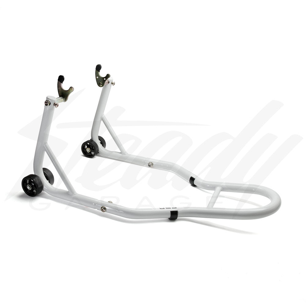 PSR Econo Rear Paddock Spool Motorcycle Stand - White