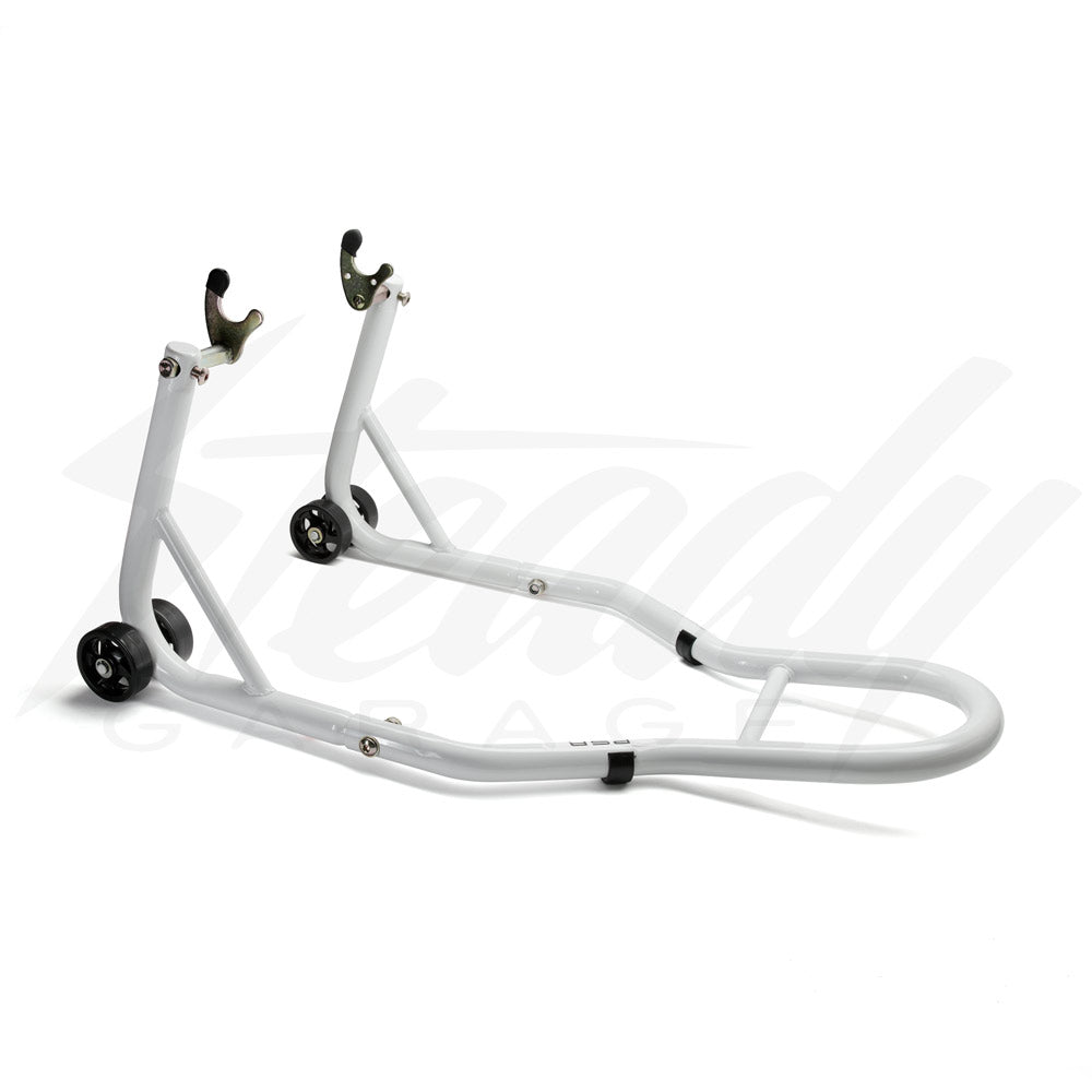 Motorcycle Rear Spools PSR Econo Rear Paddock Spool Motorcycle Stand - White – Steady Garage