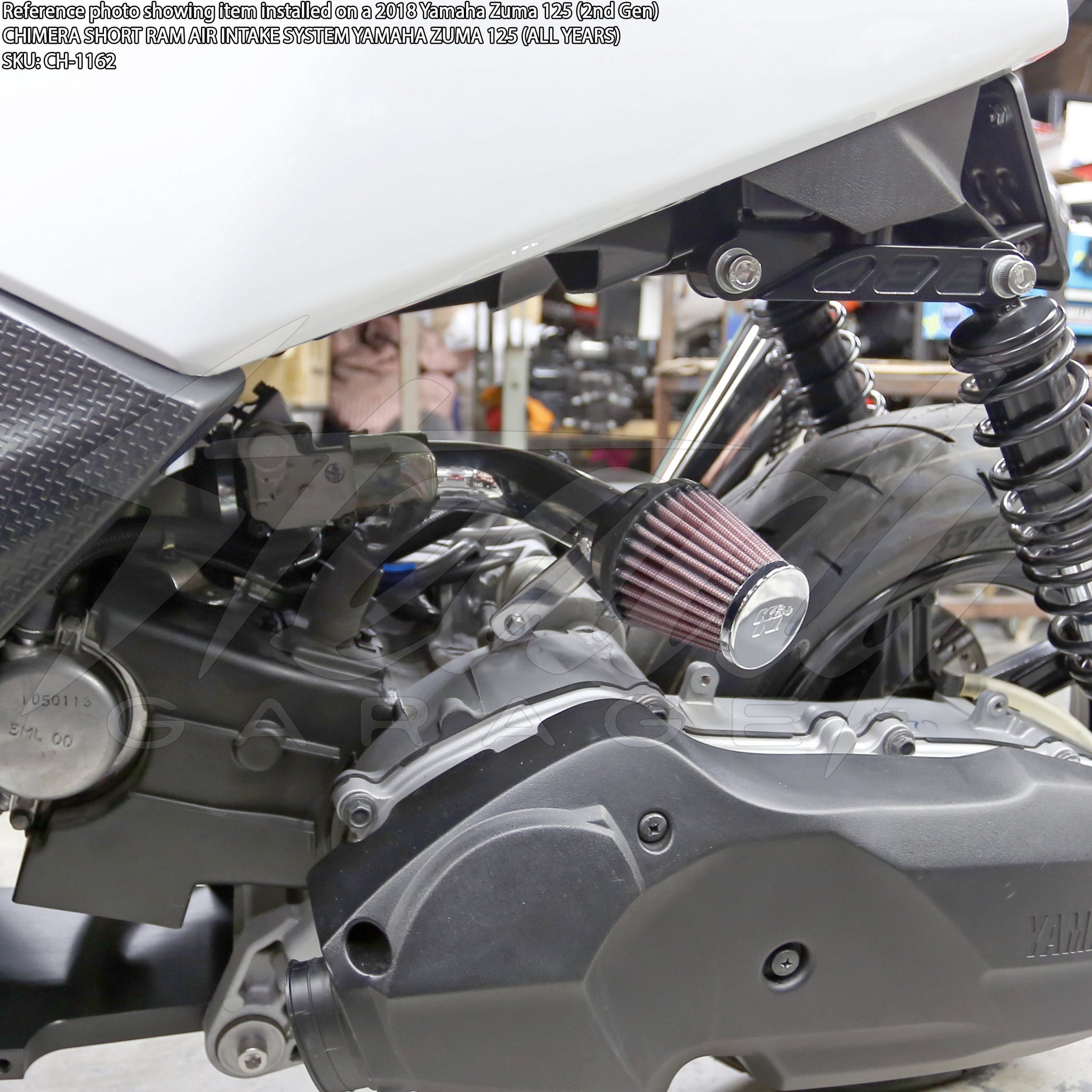 CHIMERA SHORT RAM AIR INTAKE SYSTEM YAMAHA ZUMA 125 (ALL YEARS) Steady Garage