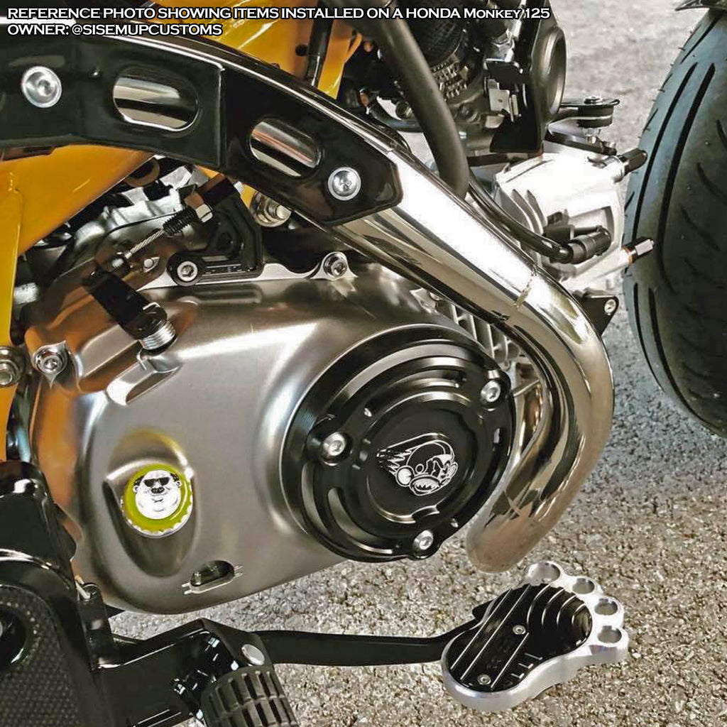 VVRacing CNC Mirror Risers For Honda Monkey 125 (2018-2021) – Black Aluminum Extenders