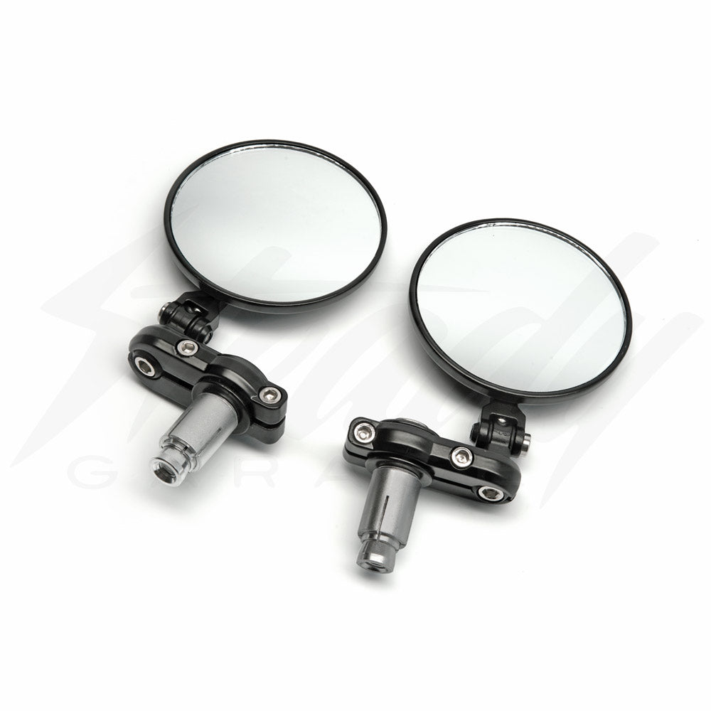 Gojin Lane Splitting 3" Bar End Mirror Set - Black