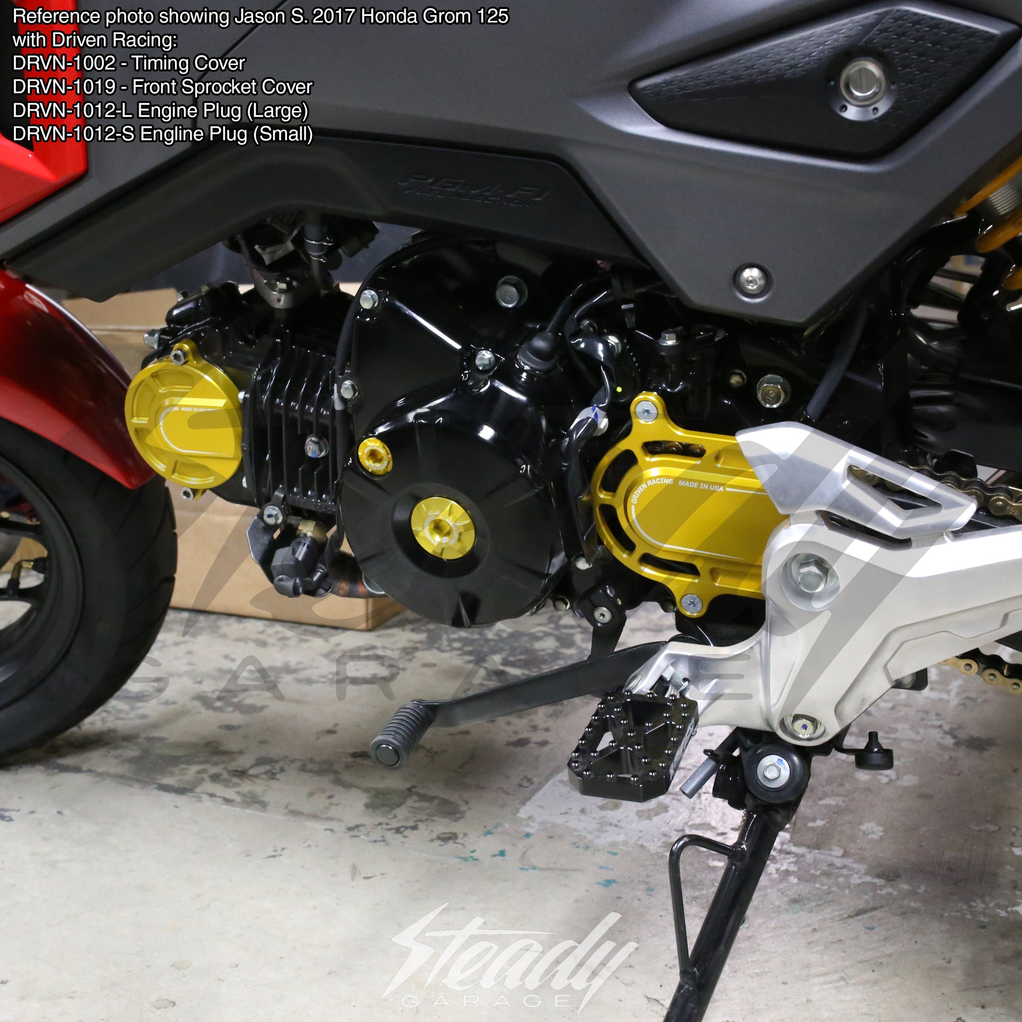 Driven Racing Honda Grom Monkey 125 Engine Plug Small Steady Garage