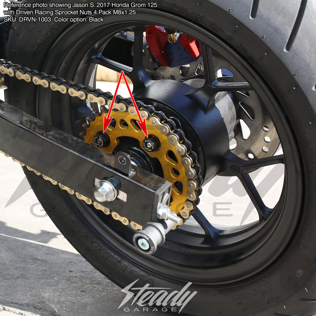 Driven Racing Sprocket Nuts 4 Pack M8x1.25 Honda Grom Monkey 125 (2014-2020)