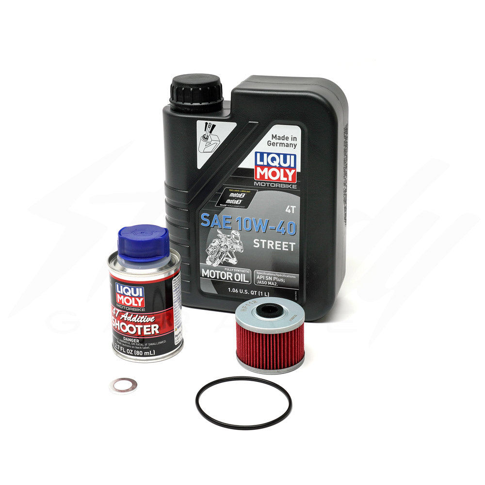 Liqui Moly HC Street Complete Oil Change 10W-40 - Kawasaki Z125 Pro