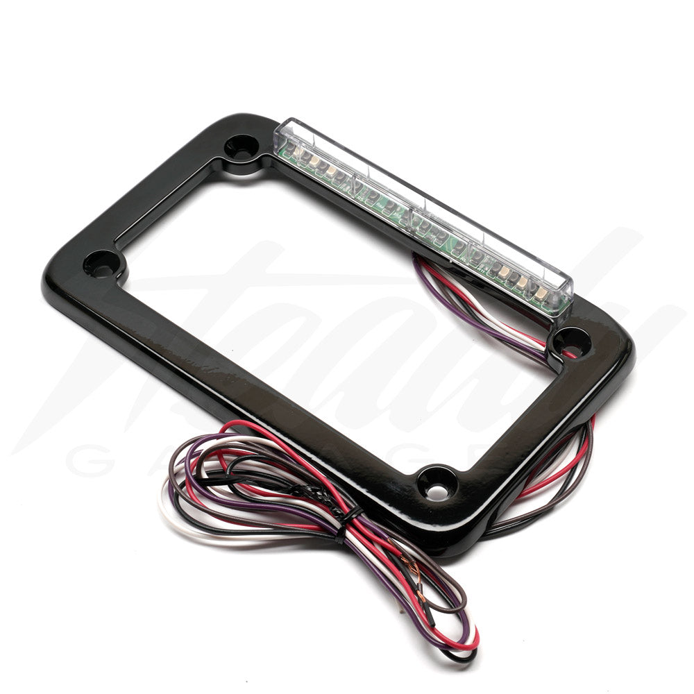 Signal Dynamics LED License Plate Frame with Turn Signals - Black