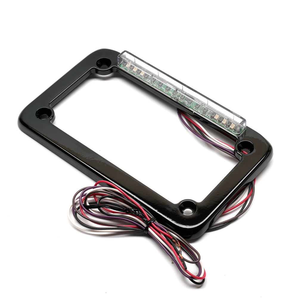Signal Dynamics LED License Plate Frame with Turn Signals Black