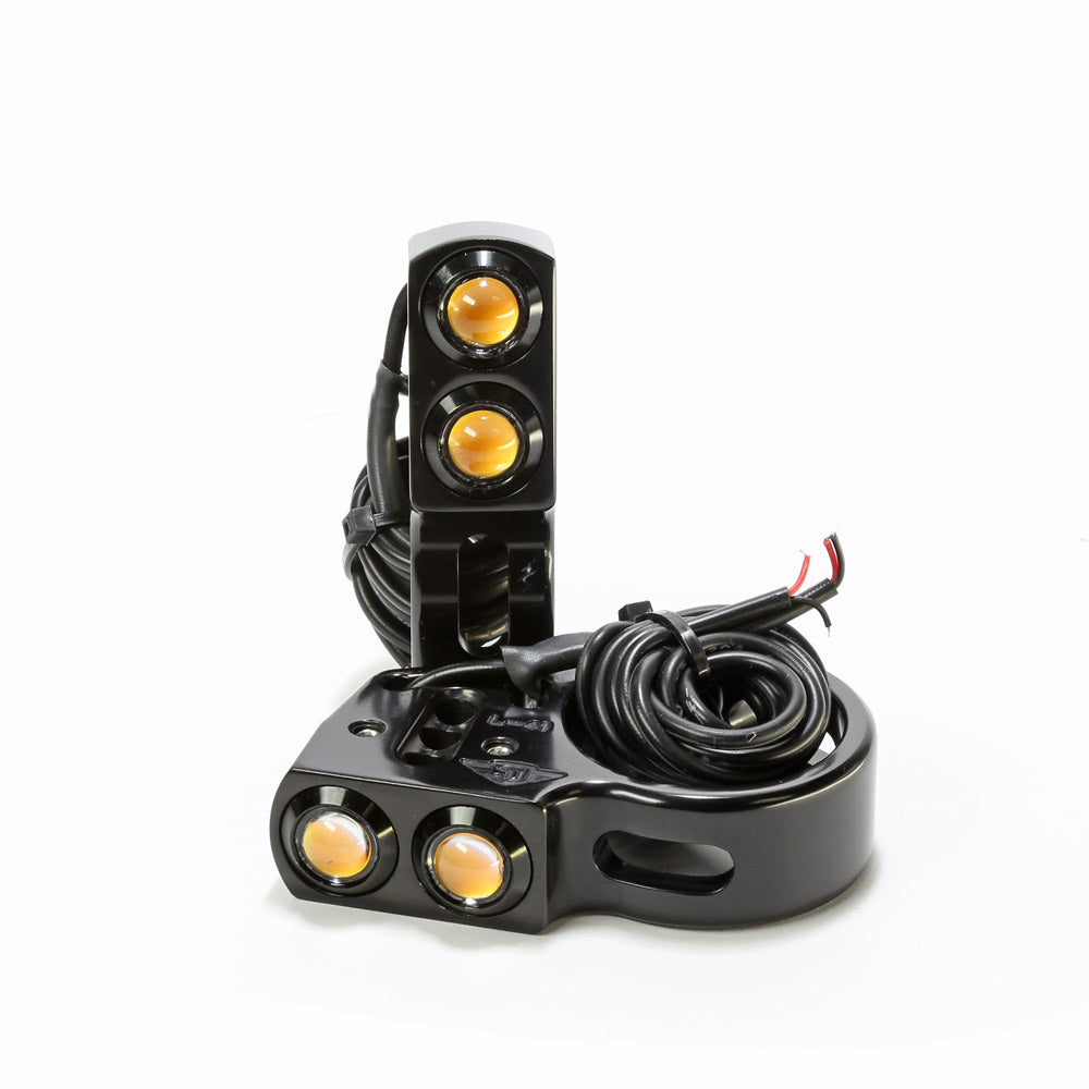 Joker Machine Rat Eye LED Front Fork Turn Signal Lights 41mm- Black -2017  Honda Rebel 300/500