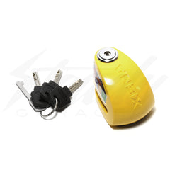 Xena XZZ6 Disc Lock With Alarm For Scooters - Yellow – Steady Garage