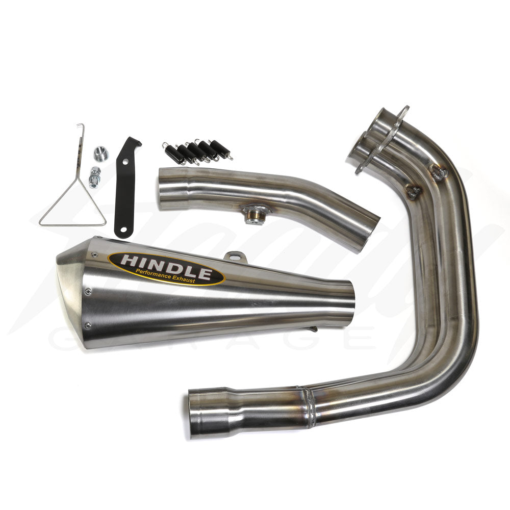 HINDLE STAINLESS EVO MEGAPHONE FULL EXHAUST SYSTEM - YAMAHA R3 (2015-2017) - STAINLESS STEEL
