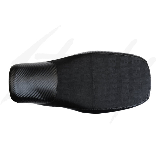 Black Bride Custom Flat 2014-2016 Honda Grom Seat Carbon/Black Stitching