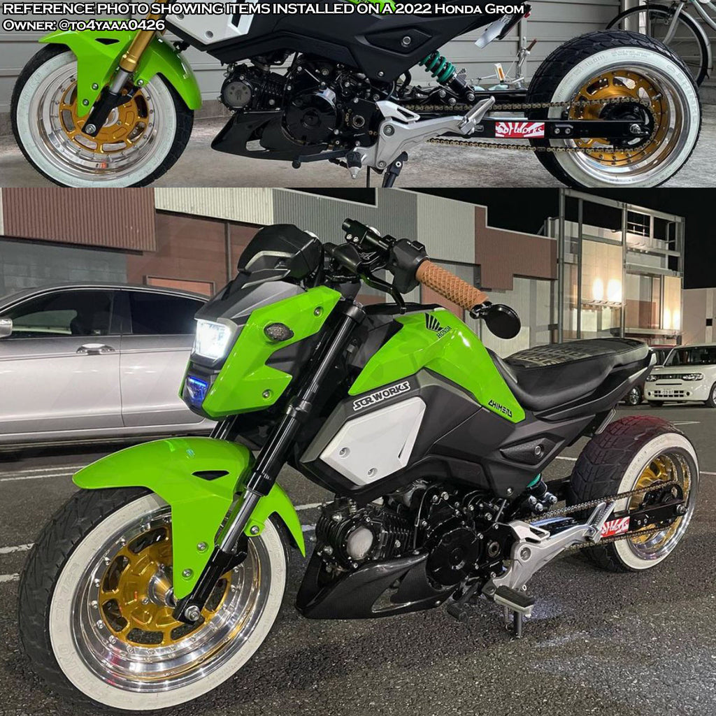 Chimera Engineering Wheels VIP 3PC Modular Rims - 12x6 + 12x4 - Honda Grom 125, Monkey 125 (ALL YEARS)